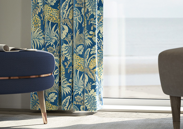 Leopard, Lapis - Made to Measure Curtain - Image 5